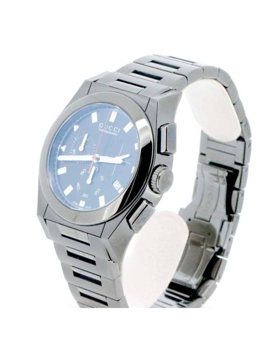 Gucci Pantheon 115.2 Wristwatch Quartz Black Paw Nshop Item - Picture 2 of 7